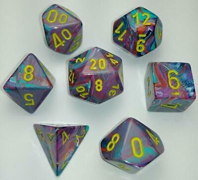 Festive: Mosaic Yellow Polyhedral 7-Dice Set