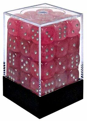 Dice Menagerie 9: Ghostly Glow 12mm D6 Pink/Silver (36)