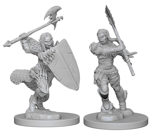 Deep Cuts Unpainted Miniatures - Half-Orc Female Barbarian