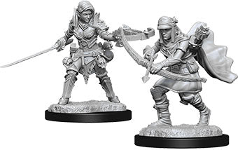 Deep Cuts Unpainted Miniatures - Female Half-Elf Ranger