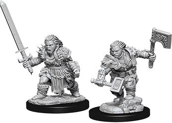 Deep Cuts Unpainted Miniatures - Dwarf Female Barbarian