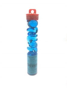 Crystal Teal Glass Stones in 5.5` Tube (40)