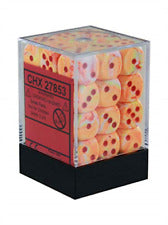 Dice Menagerie 10: 12mm D6 Festive Sunburst/Red (36)