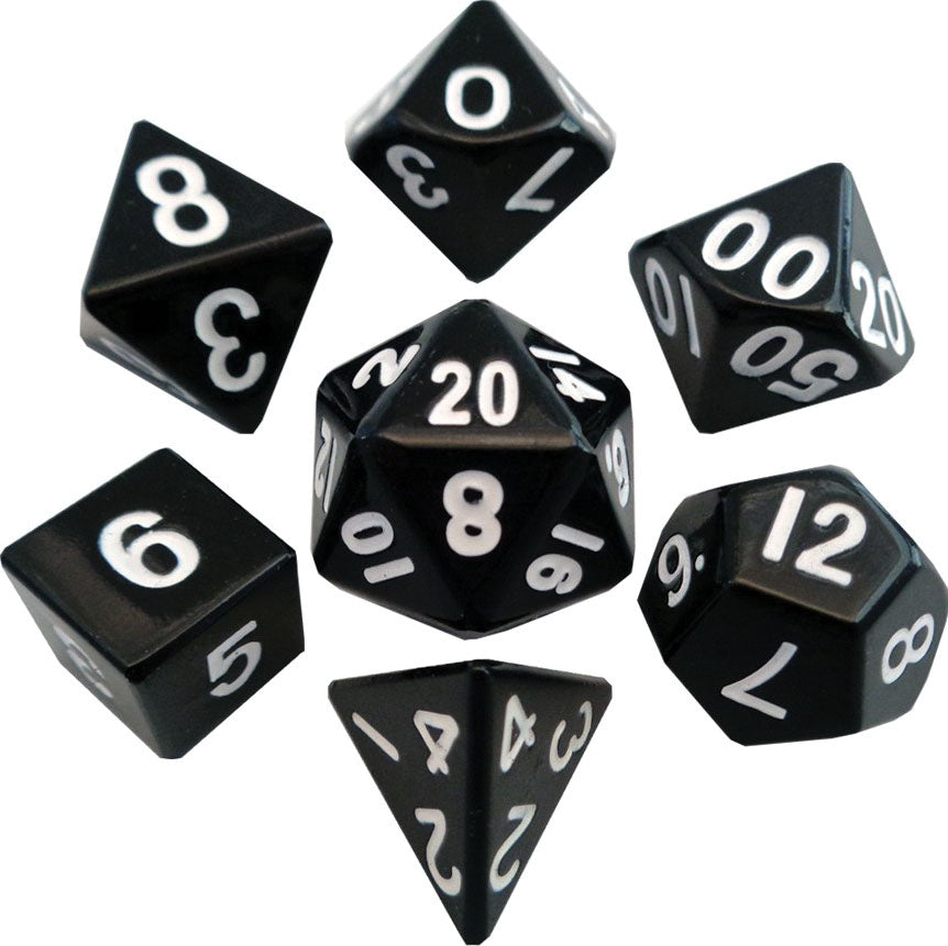 16mm Black Metal Dice Set