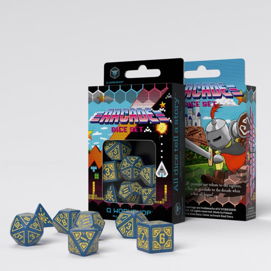 Arcade Dice Set Blue/Yellow