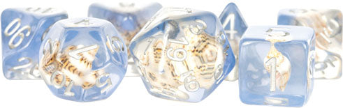 16mm Resin Polyhedral Dice Set: Sea Conch (7)