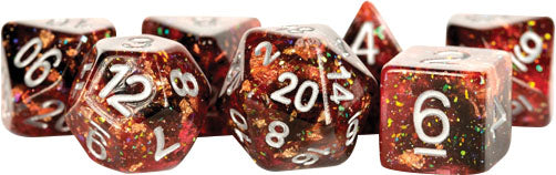 16mm Eternal Resin Polyhedral Dice Set: Fire (7)