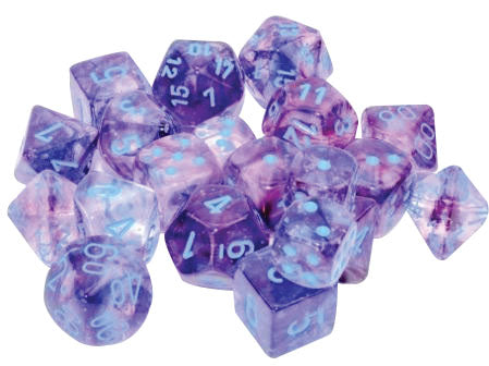 Nebula: Nocturnal/blue Luminary Polyhedral 7-Die Set